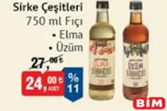 FIÇI SİRKE ÇEŞİTLERİ 750 ML fiyat ve kampanya bilgisi